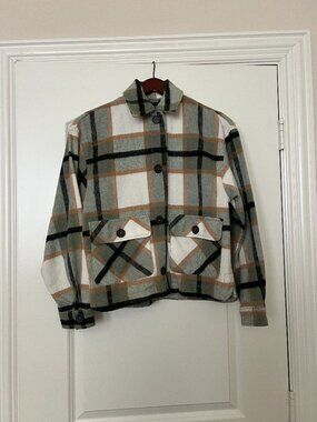 Zara Plaid Wool Blend Overshirt Jacket | Limited Edition